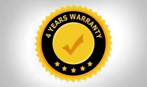 4 Years of Warranty